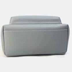 Pre Owned Christian Dior Dior Rider 1947 Logo Backpack  Gray Calfskin