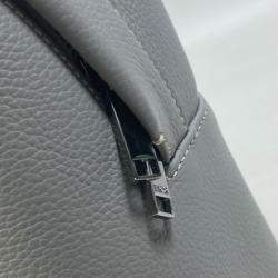 Pre Owned Christian Dior Dior Rider 1947 Logo Backpack  Gray Calfskin