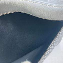 Pre Owned Christian Dior Dior Rider 1947 Logo Backpack  Gray Calfskin