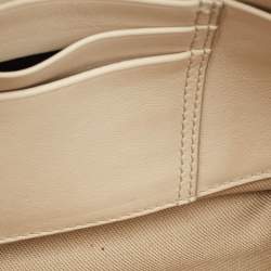 Pre Owned Dior Beige Diamond Print Coated Canvas and Leather Double Zip Camera Bag