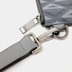 Pre Owned Dior Grey Coated canvas A5 Pouch
