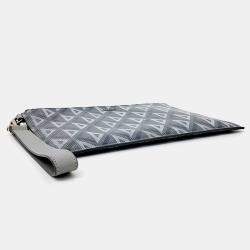 Pre Owned Dior Grey Coated canvas A5 Pouch