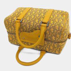 Pre Owned Dior Yellow Coated Canvas and Leather Ringo 26