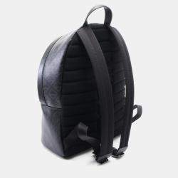 Pre Owned Dior Homme Rider Cd Diamond Backpack  Pvc-Coated Canvas And Leather  Black/Gray