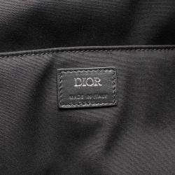 Pre Owned Dior Homme Rider Cd Diamond Backpack  Pvc-Coated Canvas And Leather  Black/Gray