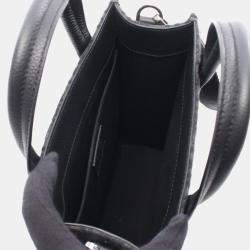 Pre Owned Christian Dior Dior Safari North-South Oblique Handbag  Canvas And Leather  Black