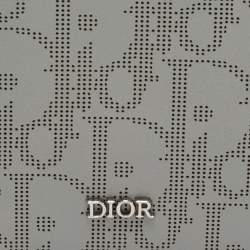 Pre Owned Dior Light Grey Oblique Leather Bi-fold Wallet