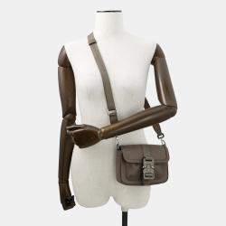 Pre Owned Dior Hit The Road Roller Coaster Shoulder Bag Olive Leather Size Mini