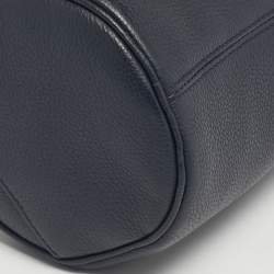 Pre Owned Dior Navy Blue/Black Leather Roller Messenger Bag