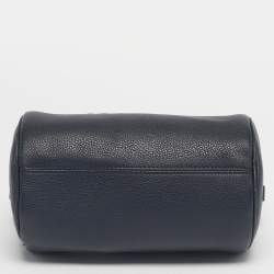 Pre Owned Dior Navy Blue/Black Leather Roller Messenger Bag