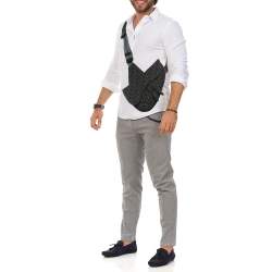 Pre Owned Dior Black Oblique Canvas and Leather Saddle Bag