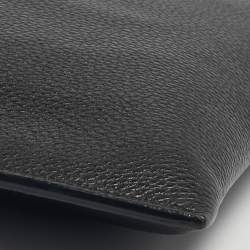 Pre Owned Dior Black Leather Zip Wristlet Pouch