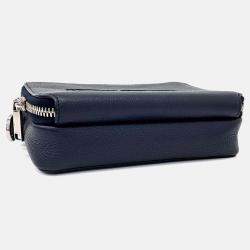 Pre Owned Dior Navy Blue Leather Mini Crossbody Bag