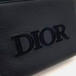 Pre Owned Dior Navy Blue Leather Mini Crossbody Bag