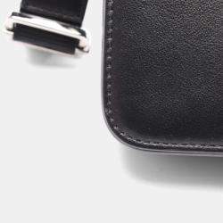 Pre Owned Christian Dior Dior World Tour Messenger Pouch Oblique Shoulder Bag Leather Black/Gray