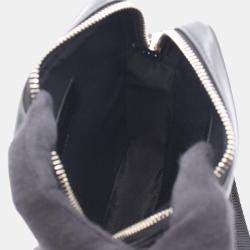 Pre Owned Christian Dior Dior World Tour Messenger Pouch Oblique Shoulder Bag Leather Black/Gray