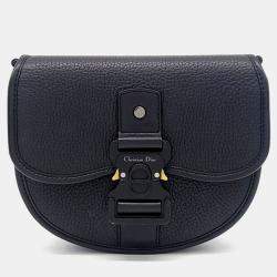 Pre Owned حقيبة ديور غالوب جلد أسود ميني ميسنجر