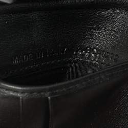 مملوكة مسبقًا محفظة ديور دي كوديات كانفاس مقوى بالماس أسود/رمادي ثنائية الطية