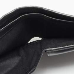 مملوكة مسبقًا محفظة ديور دي كوديات كانفاس مقوى بالماس أسود/رمادي ثنائية الطية