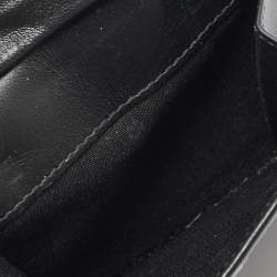 مملوكة مسبقًا محفظة ديور دي كوديات كانفاس مقوى بالماس أسود/رمادي ثنائية الطية