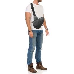 مملوكة مسبقًا Dior Saddle Black Leather Crossbody Bag