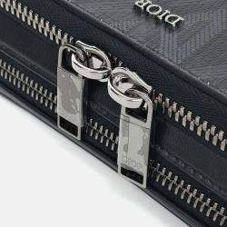 Pre Owned Dior Black PVC Messenger Crossbody Bag