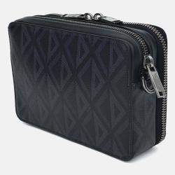 Pre Owned Dior Black PVC Messenger Crossbody Bag