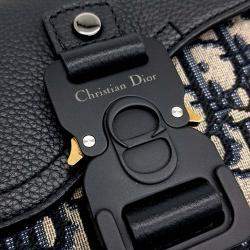 مملوكة مسبقًا حقيبة ديور أزرق بحري قماش أوبليك بحزام كتفلابل المستعرضة