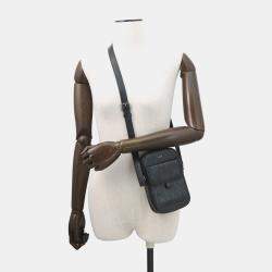 مملوكة مسبقًا Dior CD Hit The Road Vertical Pouch Shoulder Bag Black CanvasLeather