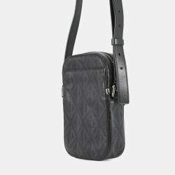 مملوكة مسبقًا Dior CD Hit The Road Vertical Pouch Shoulder Bag Black CanvasLeather