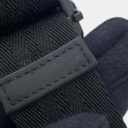 Pre Owned Dior Oblique Roller Shoulder Bag Rabbit Kids Black/Beige Canvas Leather Size Mini