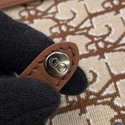 مملوكة مسبقًا Dior Cactus Jack Collaboration Oblique Saddlebag Beige/Brown Canvas Leather Size Mini