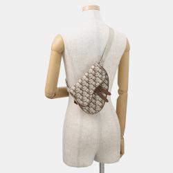 مملوكة مسبقًا Dior Cactus Jack Collaboration Oblique Saddlebag Beige/Brown Canvas Leather Size Mini