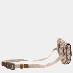 مملوكة مسبقًا Dior Cactus Jack Collaboration Oblique Saddlebag Beige/Brown Canvas Leather Size Mini
