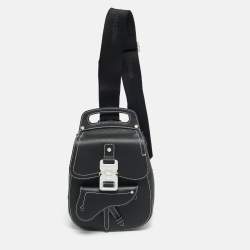 Pre Owned Dior Gallop Black Leather Sling Bag