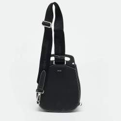 Pre Owned Dior Gallop Black Leather Sling Bag