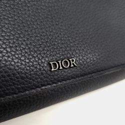 Pre Owned محفظة وحقيبة كروس بودي ديور جلد أزرق بحري هوم طويل