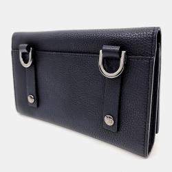 Pre Owned محفظة و حقيبة كروس بودي ديور جلد أزرق بحري هوم طويل