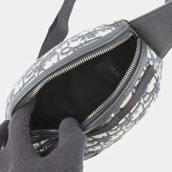 Pre Owned حقيبة كروس بودي ^سكاراب أوبليك ديور^ كنفاس أسود/بيج حجم صغير