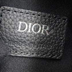 Pre Owned Dior Oblique Scarab Crossbody Bag Black Canvas Size Mini