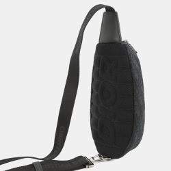 Pre Owned Dior Oblique Scarab Crossbody Bag Black Canvas Size Mini
