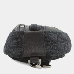 Pre Owned Dior Oblique Scarab Crossbody Bag Black Canvas Size Mini