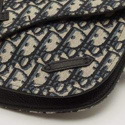 مملوكة مسبقًا حقيبة ديور سادل باوتش كانفاس أوبليك كحلي/أسود وجلد