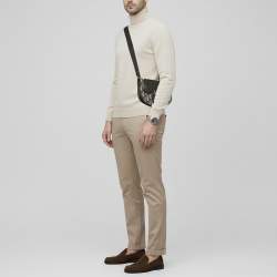 مملوكة مسبقًا حقيبة ديور سادل باوتش كانفاس أوبليك كحلي/أسود وجلد