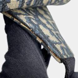 مملوكة مسبقًا Dior Oblique Saddlebag Navy Canvas Leather Size Mini