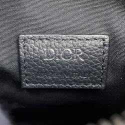 مملوكة مسبقًا Dior Oblique Saddlebag Navy Canvas Leather Size Mini