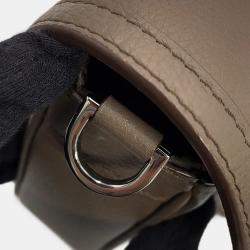 Pre Owned Dior Hit The Road Shoulder Bag Olive Leather Size Mini