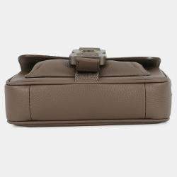 Pre Owned Dior Hit The Road Shoulder Bag Olive Leather Size Mini