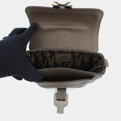 Pre Owned Dior Hit The Road Shoulder Bag Olive Leather Size Mini