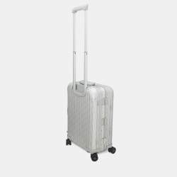 Pre Owned Dior Rimowa Collaboration Cabin Suitcase Oblique Carry-On Silver Aluminium
